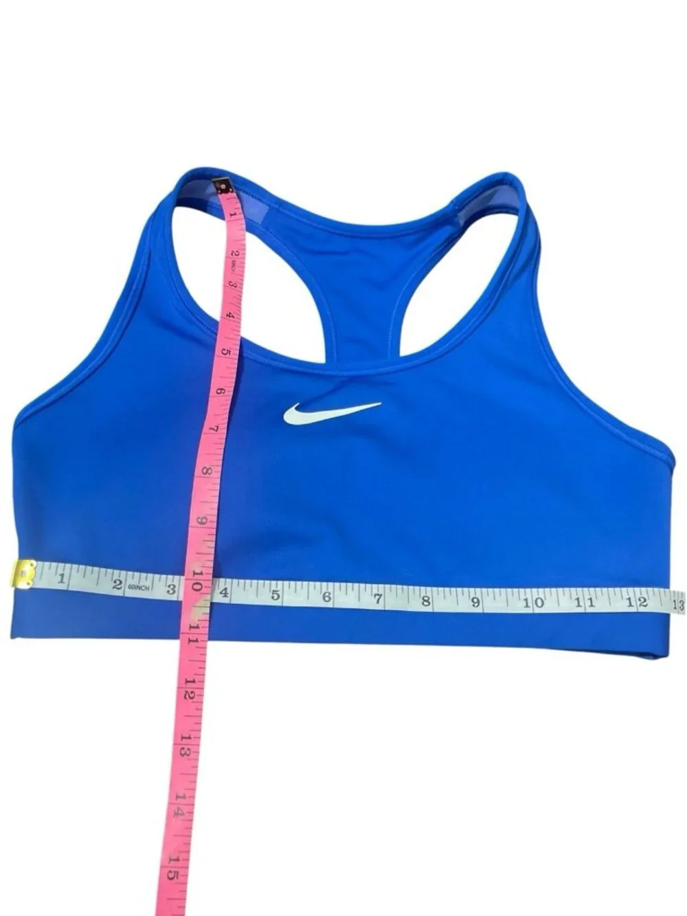 NIKE SWOOSH Women's Size Small Blue Racerback Light Padded Cups Sports Bra